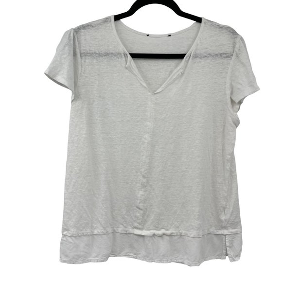 Basic Tee Shirt Medium White See Through - Picture 1 of 8